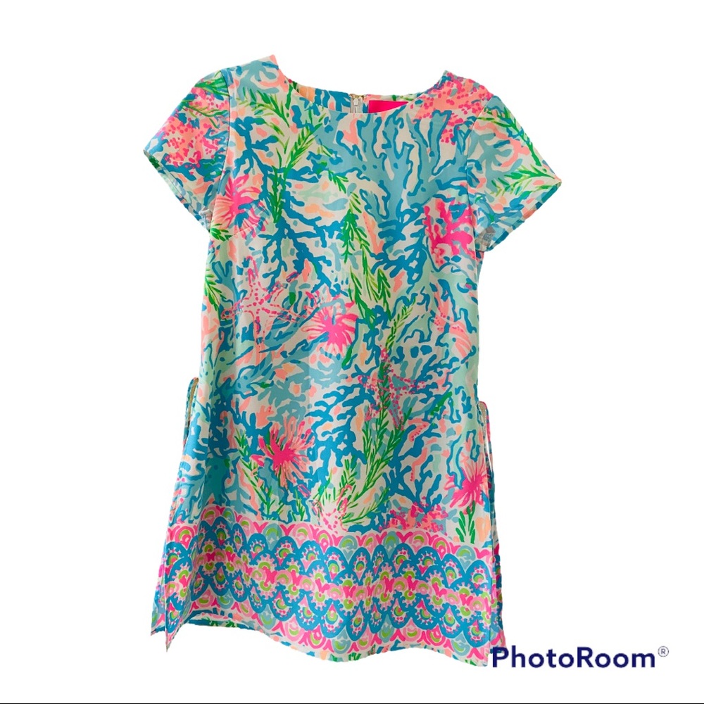 NWOT - Size 6 - Lilly Pulitzer Blanca Stretch Romper Dress in Multi Coral Bay